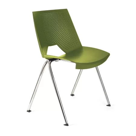 Scaune conferință Strike 2131 metal cromat+plastic verde