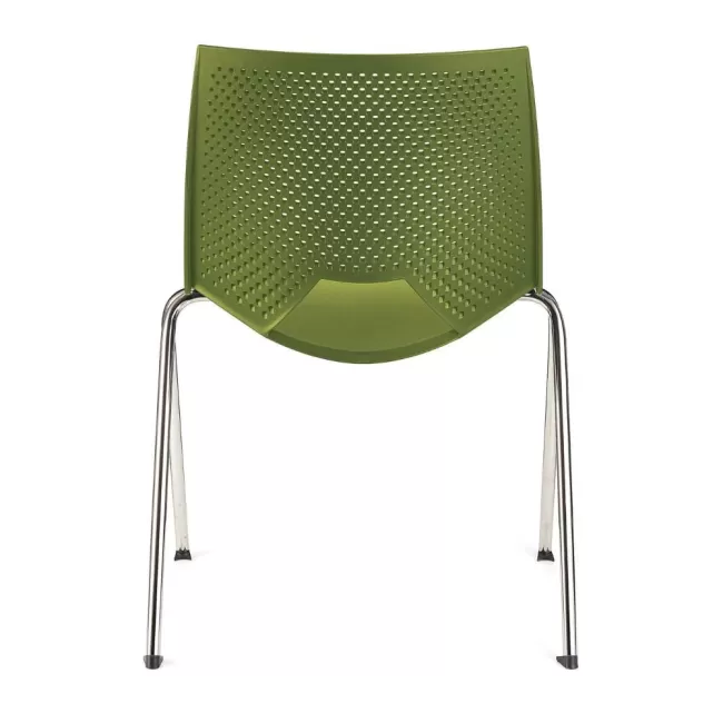Scaune conferință Strike 2131 metal cromat+plastic verde