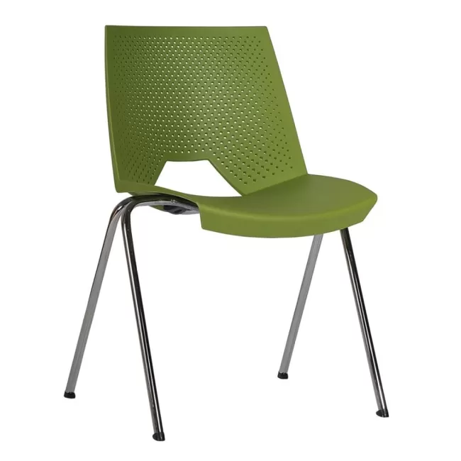 Scaune conferință Strike 2131 metal cromat+plastic verde