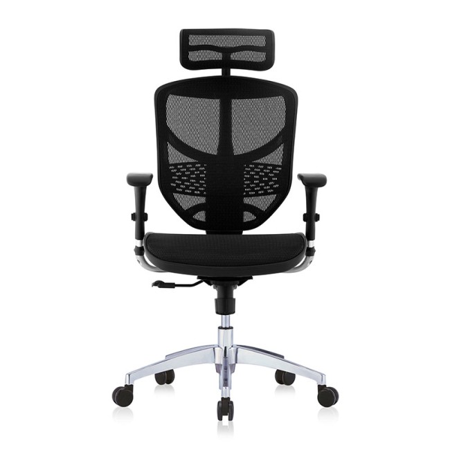 Scaun ergonomic Enjoy cu tetieră-full mesh și bază aluminiu Scaun ergonomic Enjoy cu tetieră-full mesh și bază aluminiu