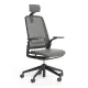 Scaun ergonomic de birou Etherea Negru cu tetieră PDH