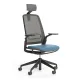 Scaun ergonomic de birou Etherea Negru cu tetieră PDH