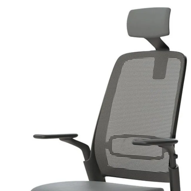 Scaun ergonomic de birou Etherea Negru cu tetieră PDH