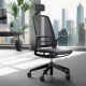 Scaun ergonomic de birou Etherea Negru cu tetieră PDH