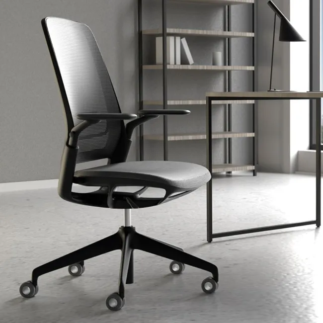 Scaun ergonomic de birou Etherea negru