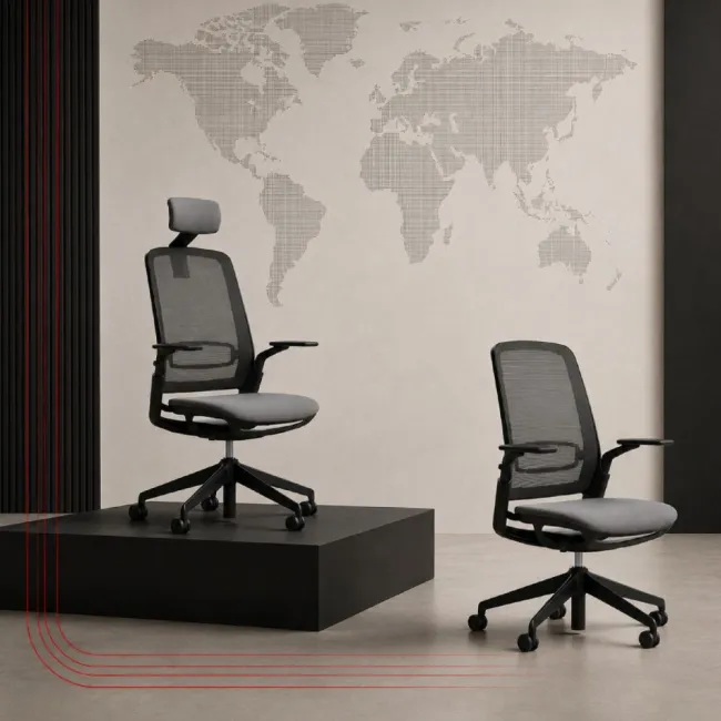 Scaun ergonomic de birou Etherea negru