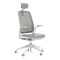 Scaun ergonomic de birou Etherea Alb cu tetieră PDH