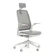 Scaun ergonomic de birou Etherea Alb cu tetieră PDH