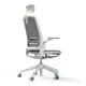 Scaun ergonomic de birou Etherea Alb cu tetieră PDH
