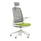 Scaun ergonomic de birou Etherea Alb cu tetieră PDH