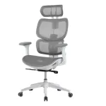 Scaune de birou HumanTech pe culorea alb cu mesh gri