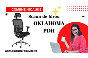 Video Scaun birou Oklahoma PDH flexibil si rezistent