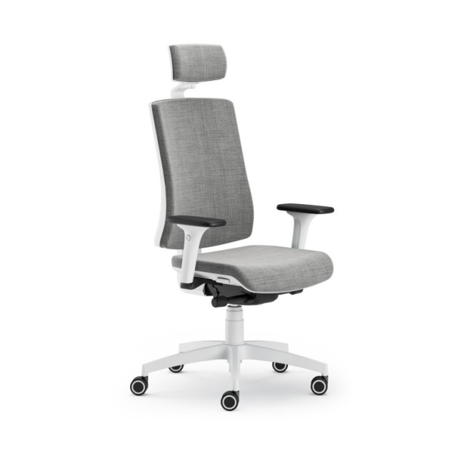 Scaun ergonomic confortabil si relaxant-PURE WHITE T PDH