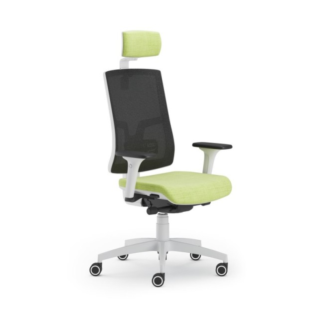 Scaun ergonomic confortabil si relaxant-PURE WHITE MESH PDH