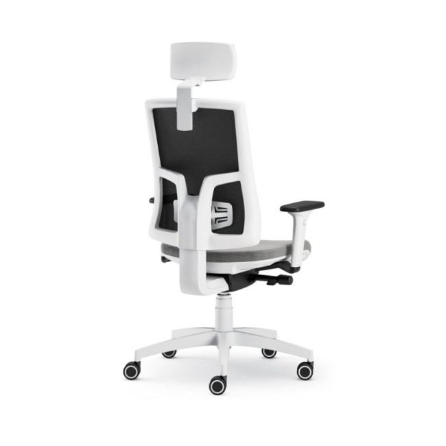 Scaun ergonomic confortabil si relaxant-PURE WHITE MESH PDH