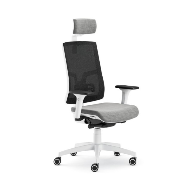 Scaun ergonomic confortabil si relaxant-PURE WHITE MESH PDH