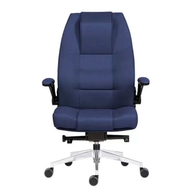 Scaun cu spătar înalt și rezistent Markus Albastru închis