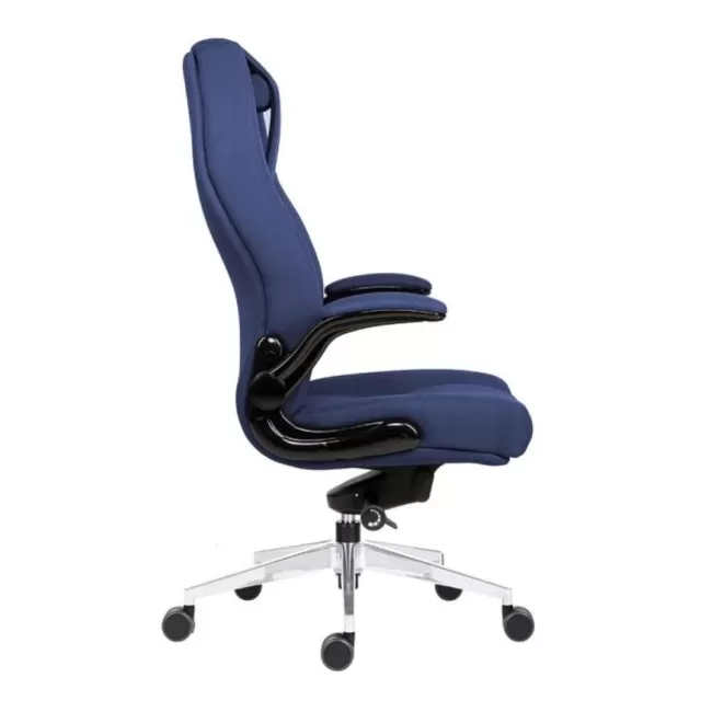 Scaun cu spătar înalt și rezistent Markus Albastru închis