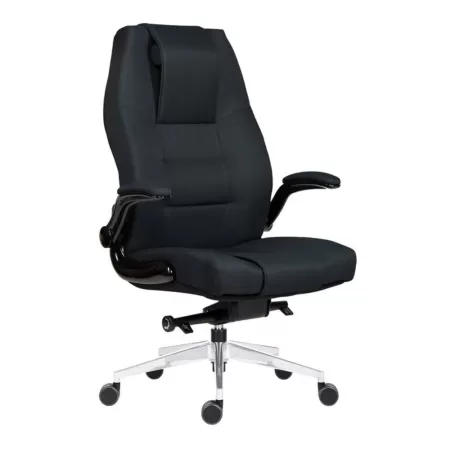 Scaun cu spătar înalt și rezistent Markus Negru