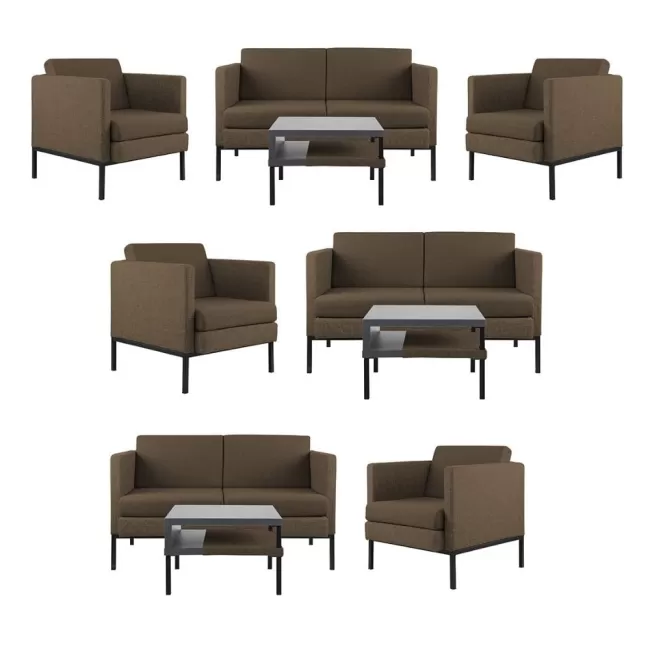 Fotoliu pentru zona de așteptare model Bergamo 100 Maro