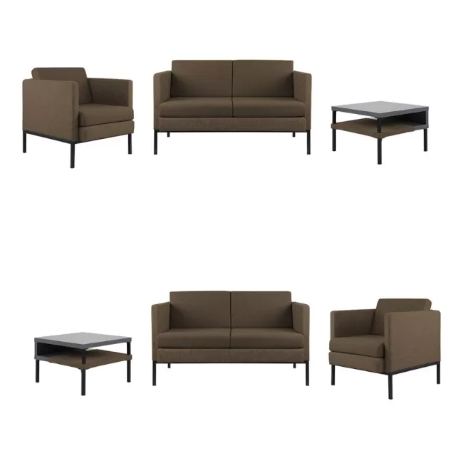 Fotoliu pentru zona de așteptare model Bergamo 100 Maro