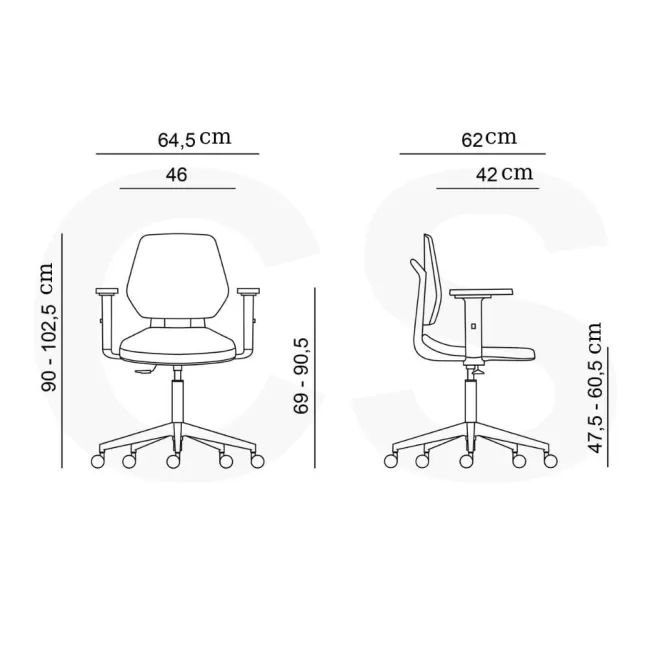 Scaune profesionale laborator Alloy 1260 P