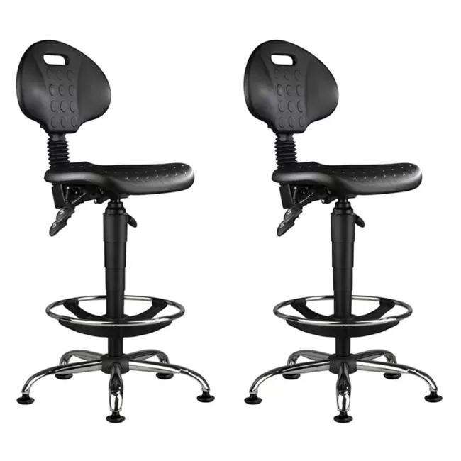 Scaune profesionale PU ASYN BC cu suport picioare ventuze