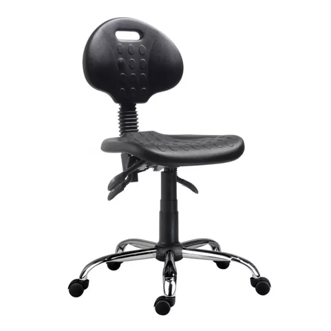 Scaune profesionale PU ASYN cu bază cromată