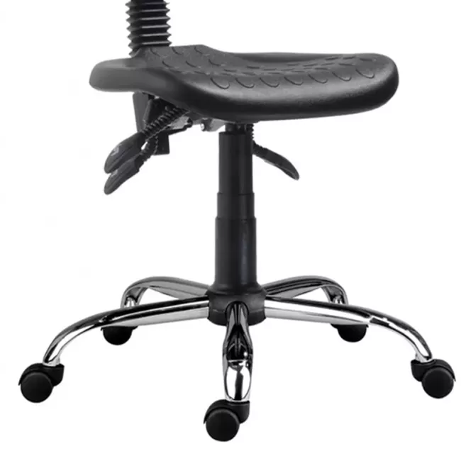 Scaune profesionale PU ASYN cu bază cromată