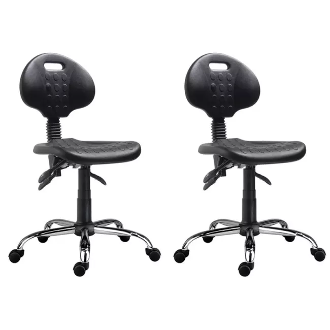 Scaune profesionale PU ASYN cu bază cromată