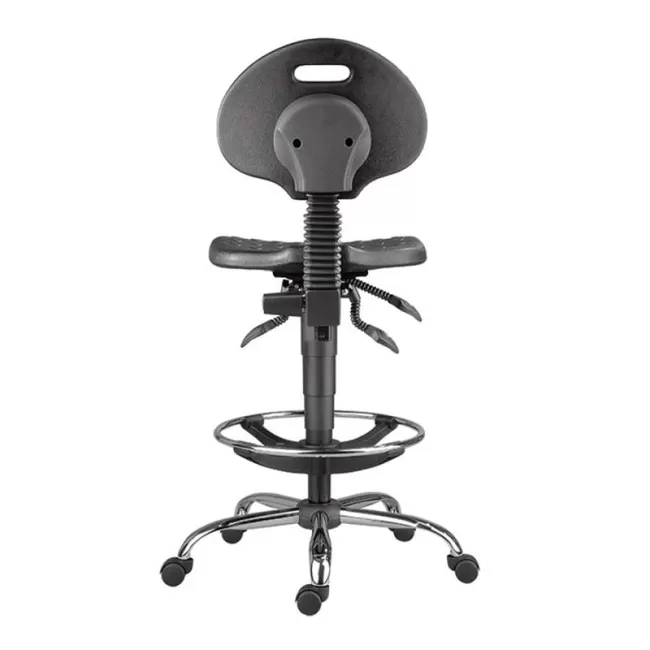 Scaune profesionale PU ASYN bază metalică cu suport picioare