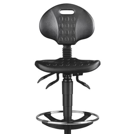 Scaune profesionale PU ASYN bază metalică cu suport picioare