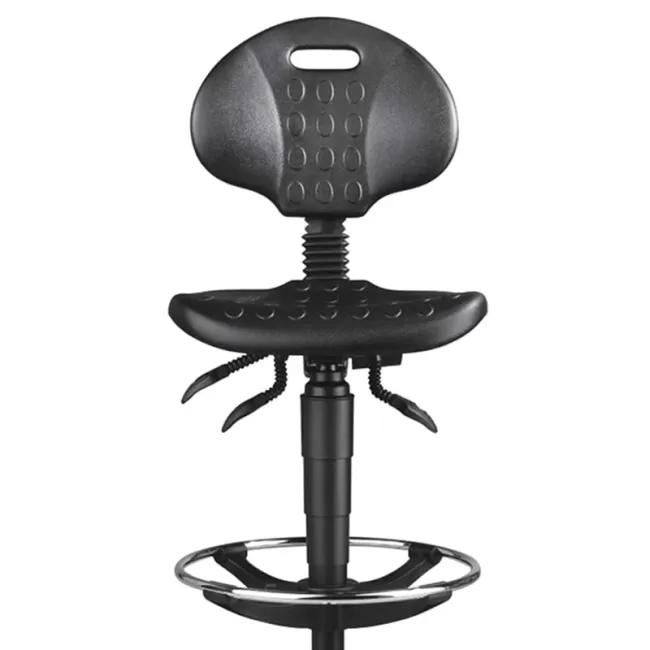 Scaune profesionale PU ASYN bază metalică cu suport picioare