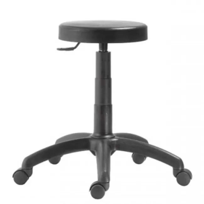 Scaun profesional rotativ negru PU TABURET