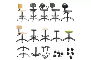 Scaune profesionale pentru laborator cu suport pentru picioare