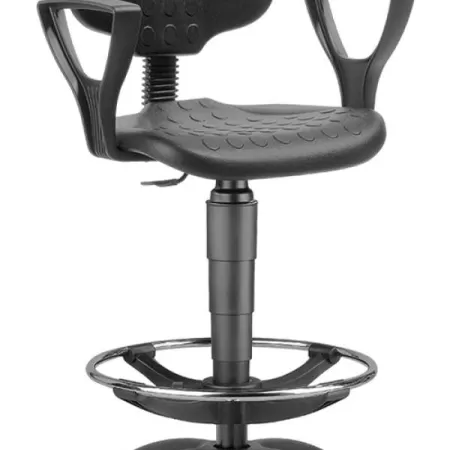 Scaun profesional rotativ cu șezut și spătar din poliuretan NOR 1290