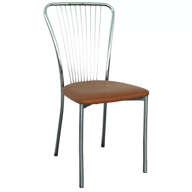 Scaune de bucătărie fixe și cromate model Caesar