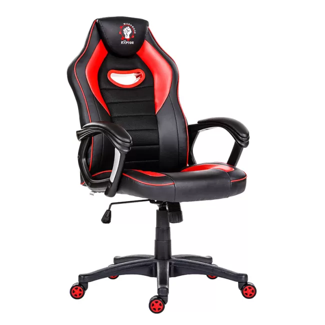 Scaun de gaming si birou confortabil din piele-Raptor Black and Red