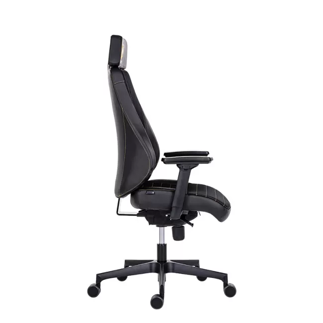 Scaun de gaming si birou constructie robusta, Vertex negru