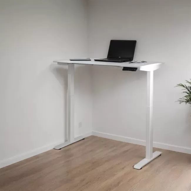 Birou electric, alb, înălțime reglabilă, Office 990