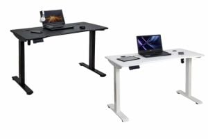 Birouri electrice cu înălțime reglabilă pe negru și alb Office 990