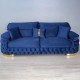 Set 3 canapea Rio Lux cu 2 fotolii catifea albastră