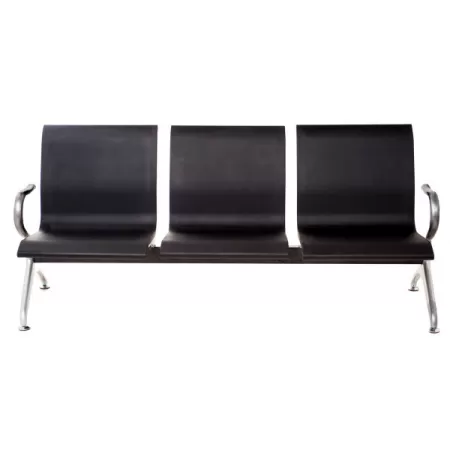 Bancă metalică pentru așteptare cu 3 locuri
