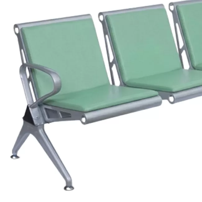 Bancă așteptare 4 locuri cu perne poliuretan – confort și durabilitate