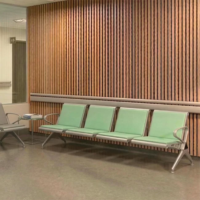 Bancă așteptare 4 locuri cu perne poliuretan – confort și durabilitate