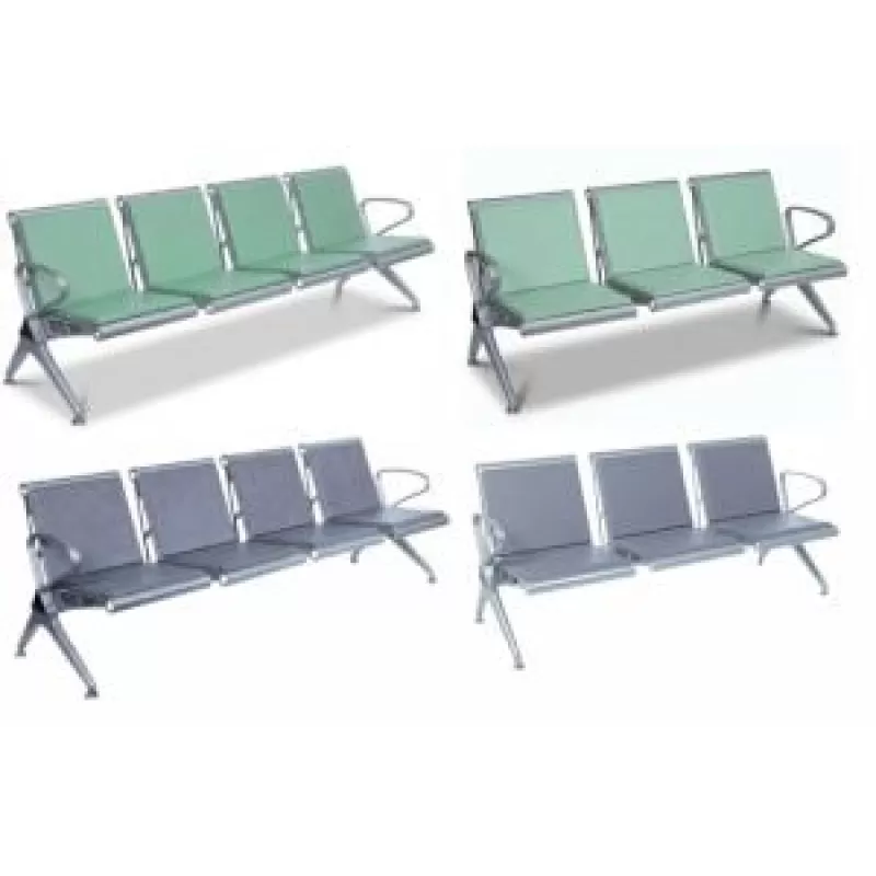 Bănci de așteptare 3 și 4 locuri cu perne poliuretan – confort și durabilitate pentru spații moderne