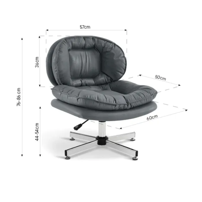 Scaun premium de relaxare fără brațe, șezut lat de 60 cm, model 004