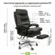 Scaun birou ergonomic 013 cu suport pentru picioare retractabil și piele ecologică premium