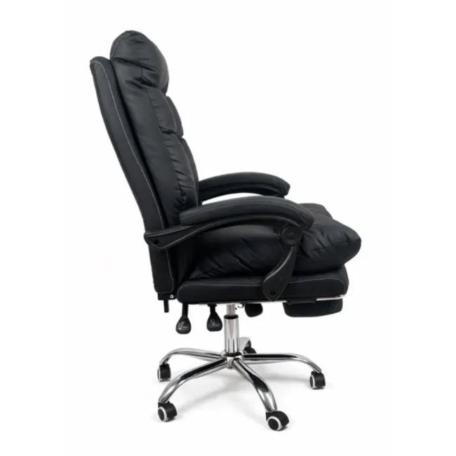Scaun birou ergonomic 013 cu suport pentru picioare retractabil și piele ecologică premium