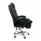 Scaun birou ergonomic 013 cu suport pentru picioare retractabil și piele ecologică premium
